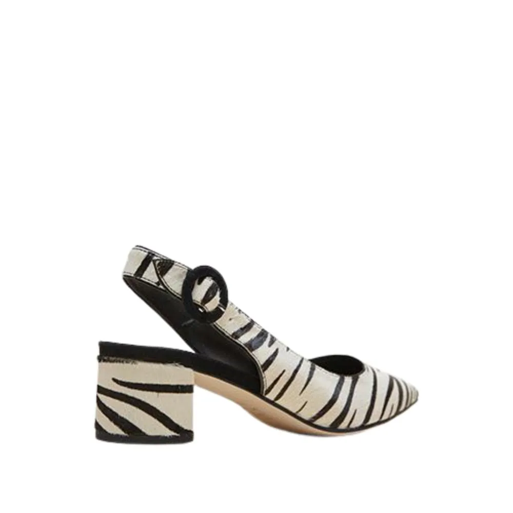 Autumn 2 Zebra Print Calf Hair Pelle Moda Slingback Pumps