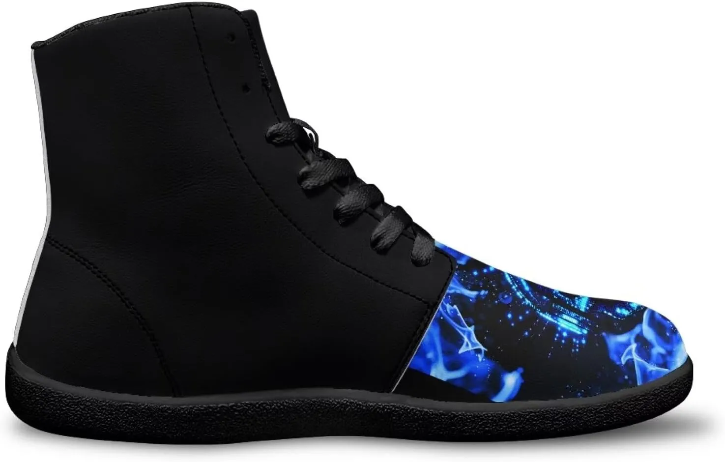 Barefoot Shoes for Men Comfortable Zero Drop Tennis Running Hiking Workout Shoes Wide Toe Box Anti-Skid Waterproof Sneakers for Teen Boys Black US 5-14