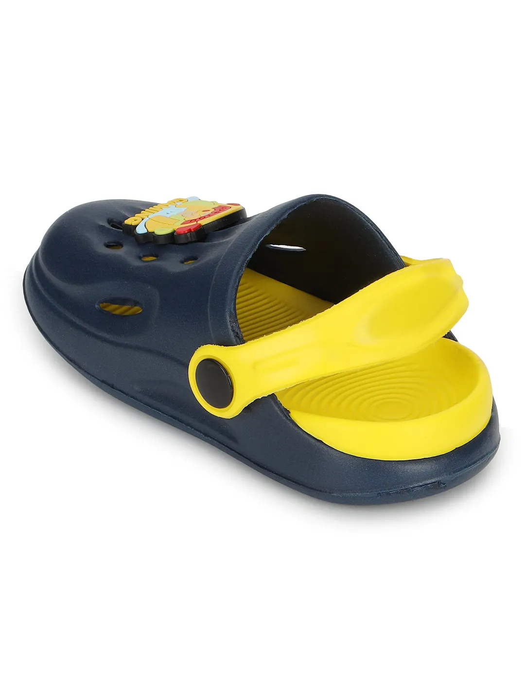 Blue Yellow Stylish Slip-On Clogs For Kids-Unisex (TC-LCLOG2-BLUYEL)