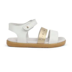Bobux IW Trinity White and Misty Gold Sandal