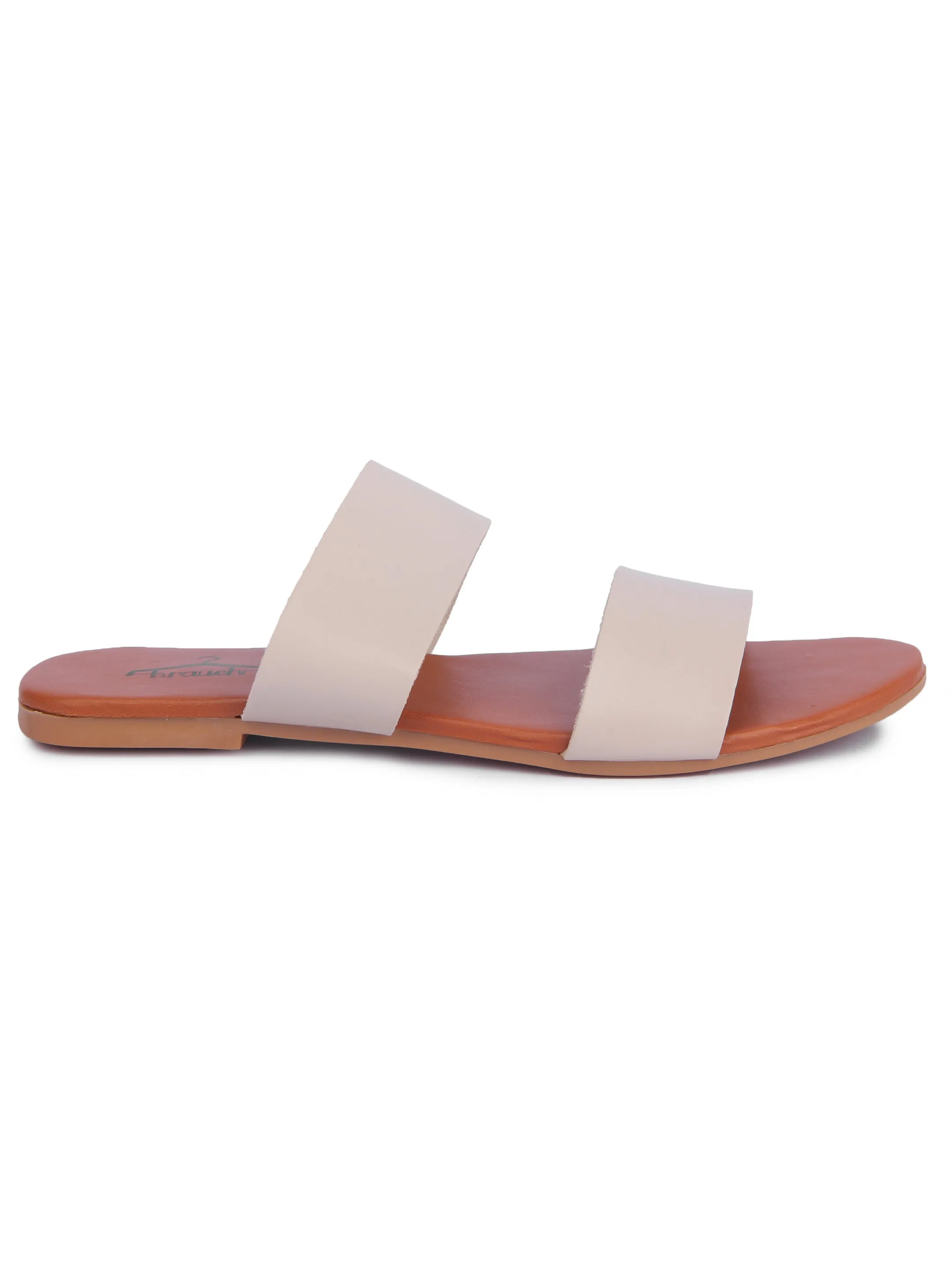 Brauch Women's Beige Strap Flats
