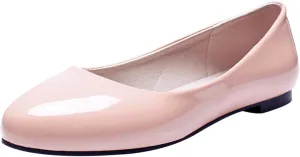 Casual Patent Flats Round Toe Slip On Women Shoes