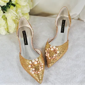 Champagne Gold Flats