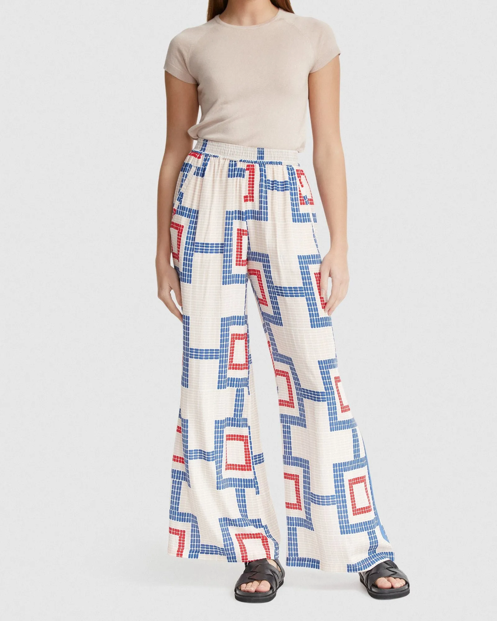 Chantel Wide Leg Pants Side Tape