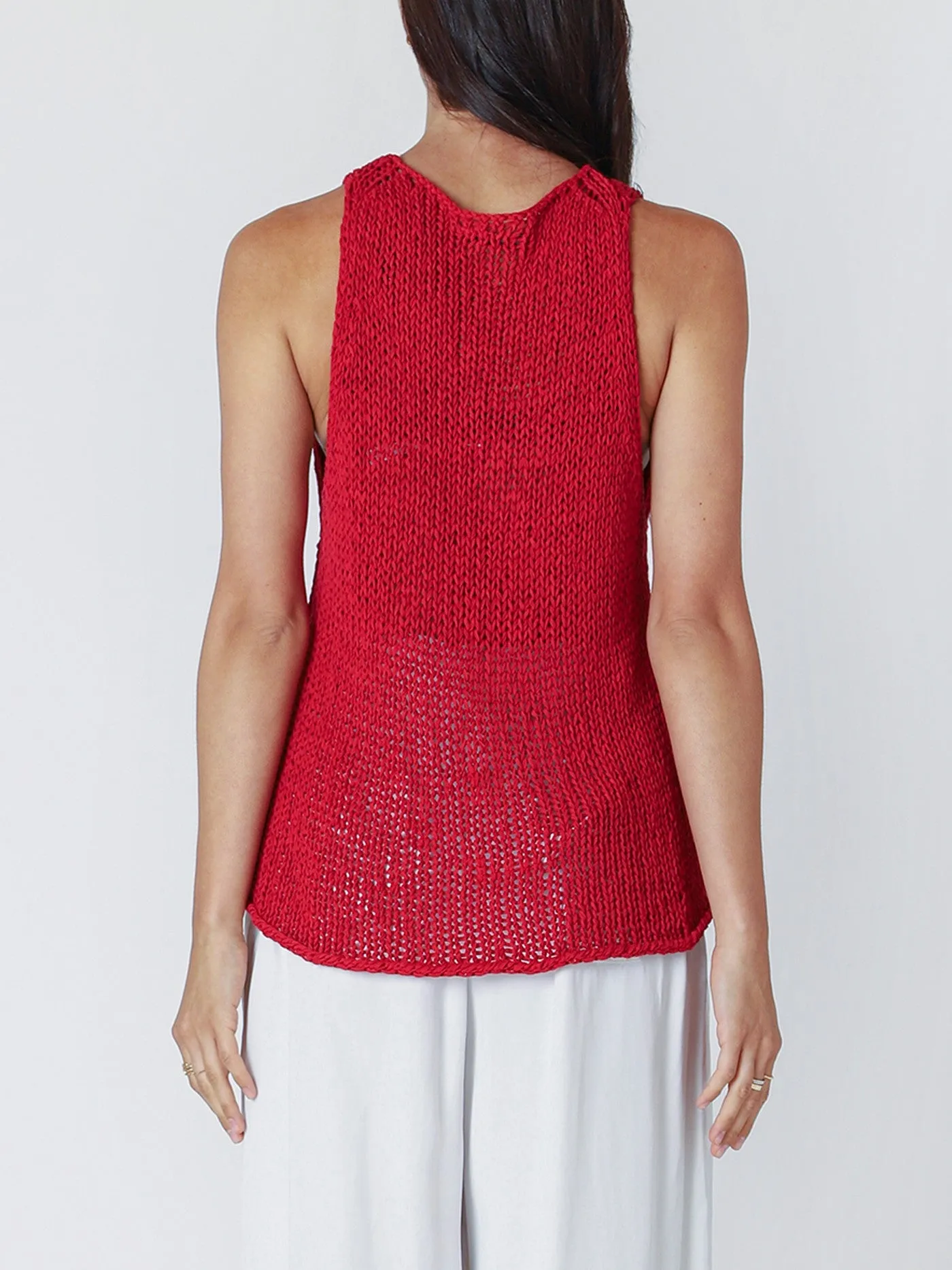 DEX Sleeveless Crochet Knit Tank