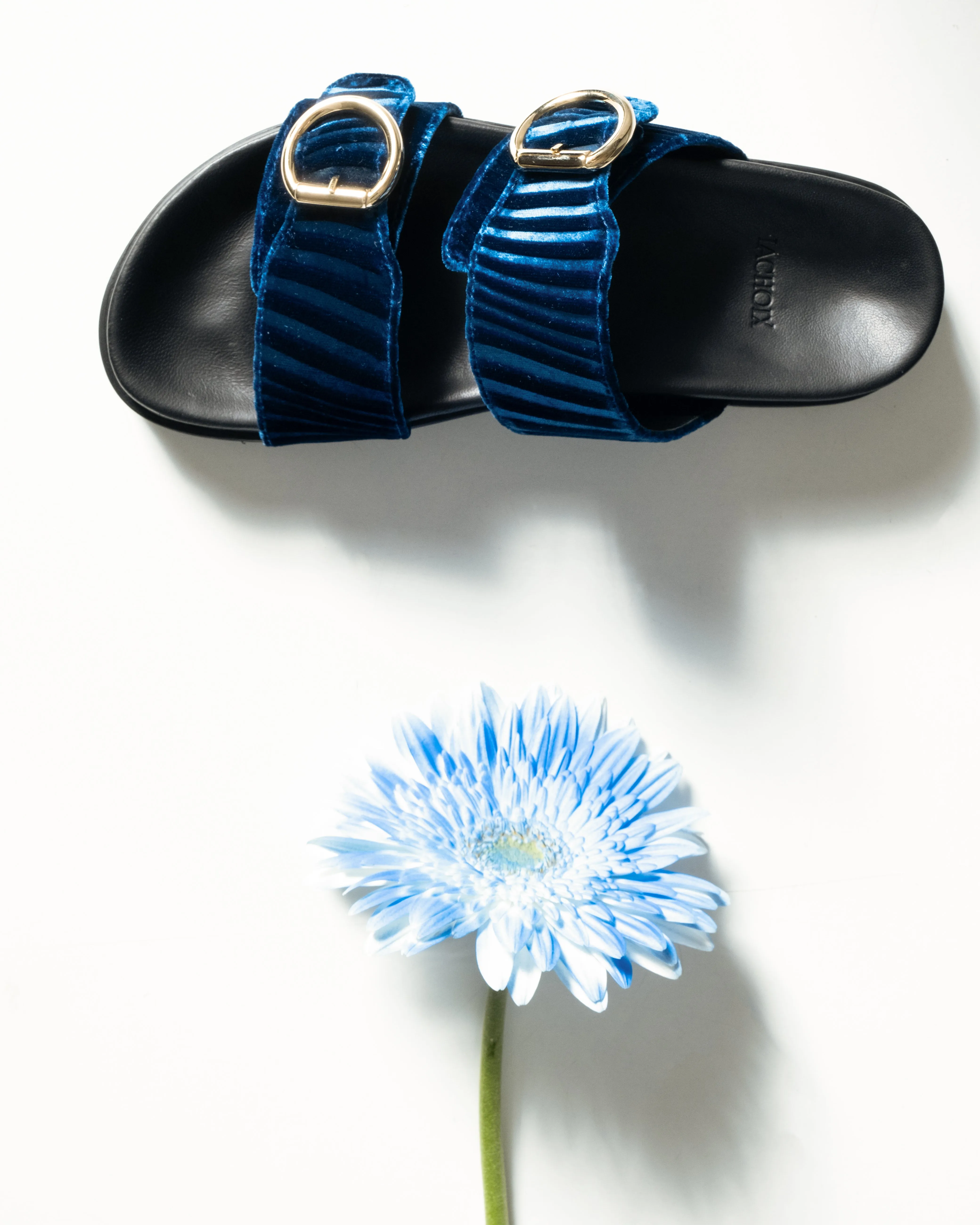 Double Buckle Sandals Bluette