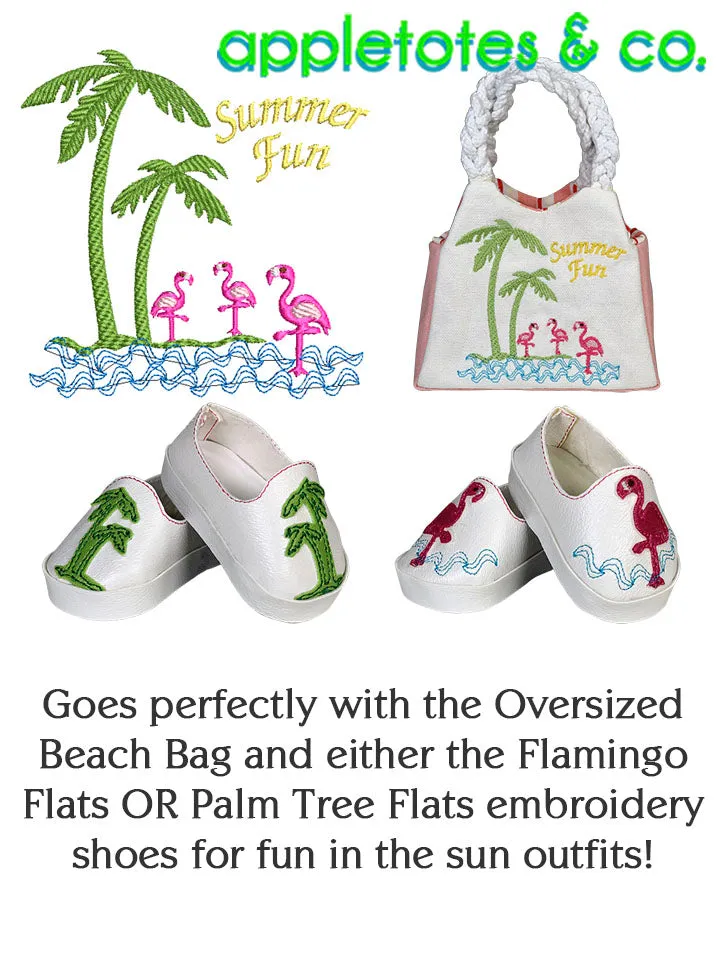 Florida Summer Fun Machine Embroidery File for 18 Inch Dolls