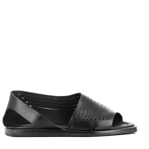 Forte S184242 Black Slip-On Sandals