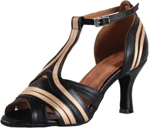 HIPPOSEUS Womens Latin Ballroom Dance Shoes Open Toe Salsa Bachata Social Dancing Performance Shoes,Model YCL020