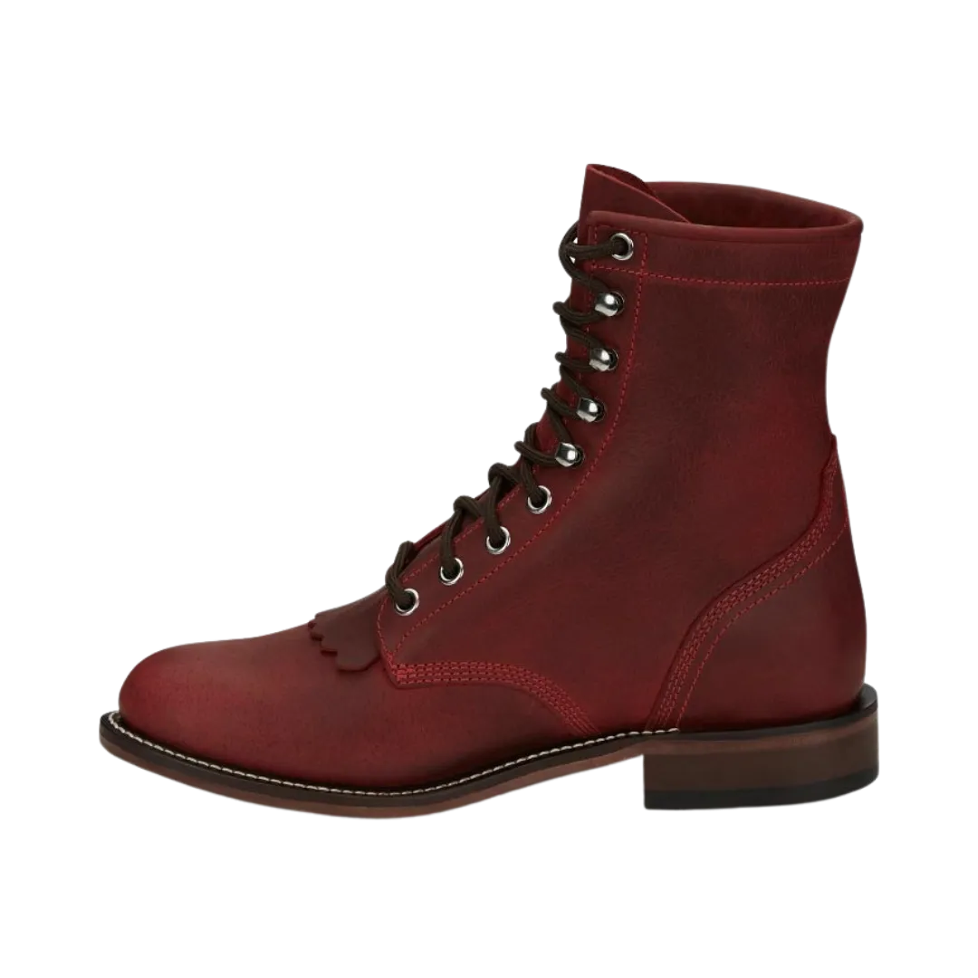 Justin Women's Mkean Water Buffalo Lace-up Boot