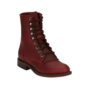 Justin Women's Mkean Water Buffalo Lace-up Boot