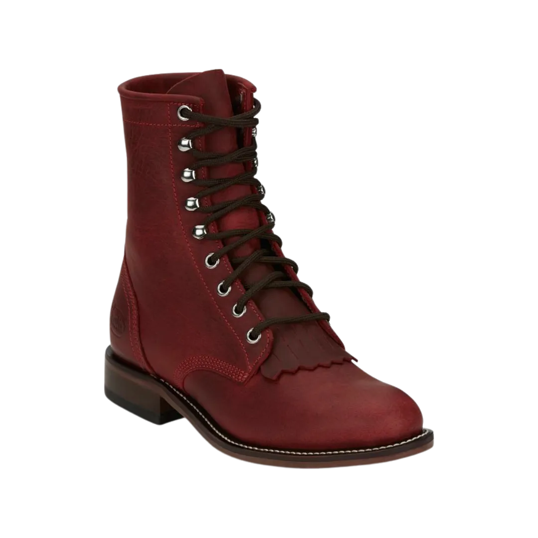 Justin Women's Mkean Water Buffalo Lace-up Boot