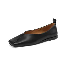 Khloe Square Toe Flats Womens
