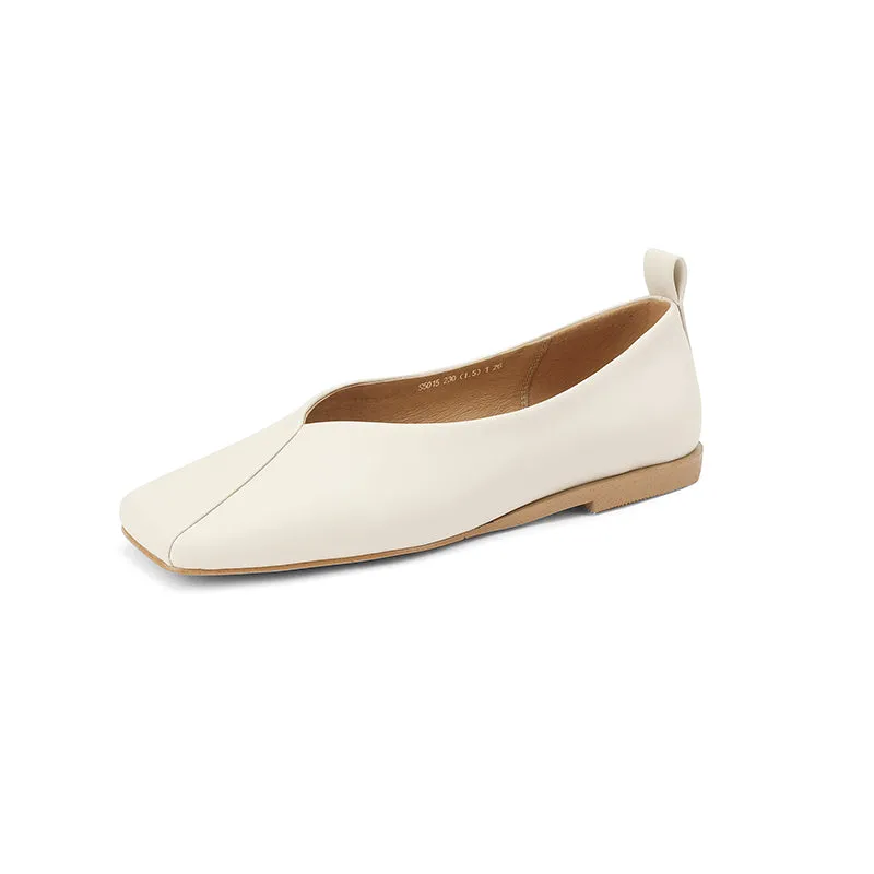 Khloe Square Toe Flats Womens