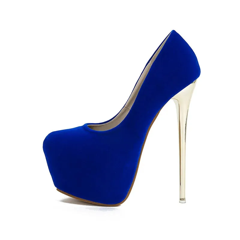 Liyke 2025 Spring Autumn Fashion Platform Pumps Sexy Round Toe Thin High Heels Women's  Wedding Party Nightclub Dress Shoes