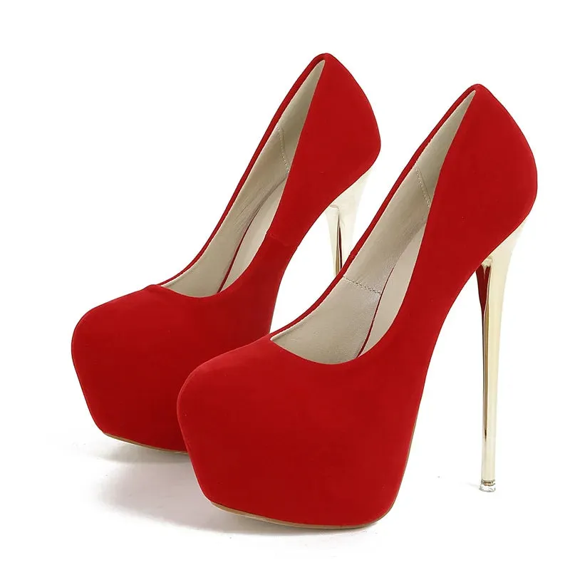 Liyke 2025 Spring Autumn Fashion Platform Pumps Sexy Round Toe Thin High Heels Women's  Wedding Party Nightclub Dress Shoes