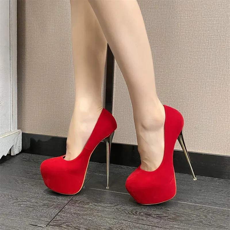 Liyke 2025 Spring Autumn Fashion Platform Pumps Sexy Round Toe Thin High Heels Women's  Wedding Party Nightclub Dress Shoes