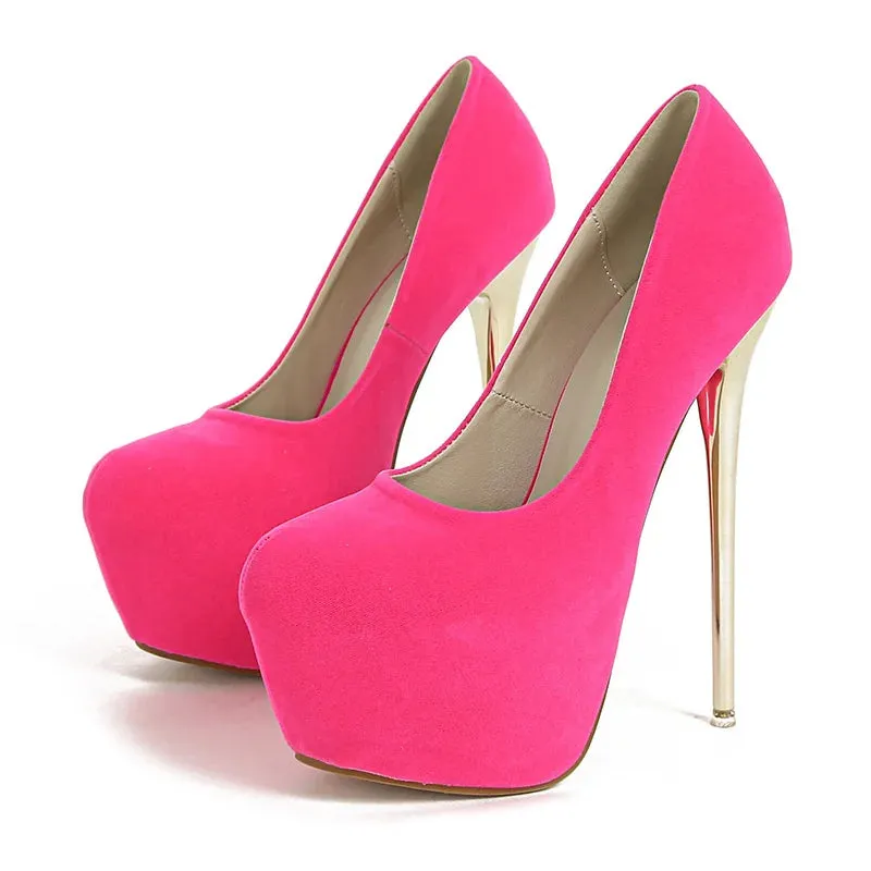 Liyke 2025 Spring Autumn Fashion Platform Pumps Sexy Round Toe Thin High Heels Women's  Wedding Party Nightclub Dress Shoes