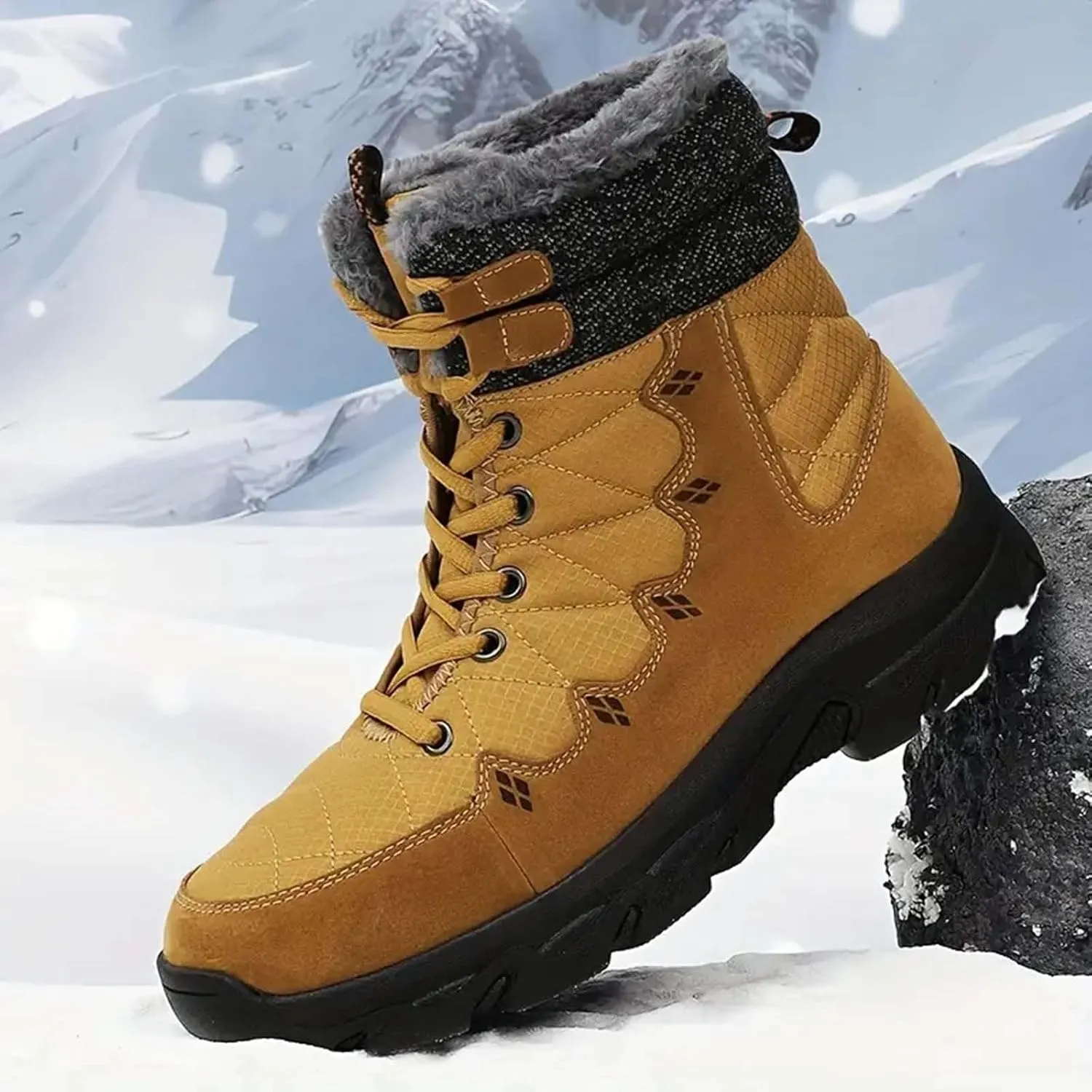 Men's Work Boots Waterproof Hiking Sneakers Boot with Comfort Women's Working Shoes Business Casual Waterproof Outdoor Shoes Lightweight Anti Slip Hike Grounded Footwear
