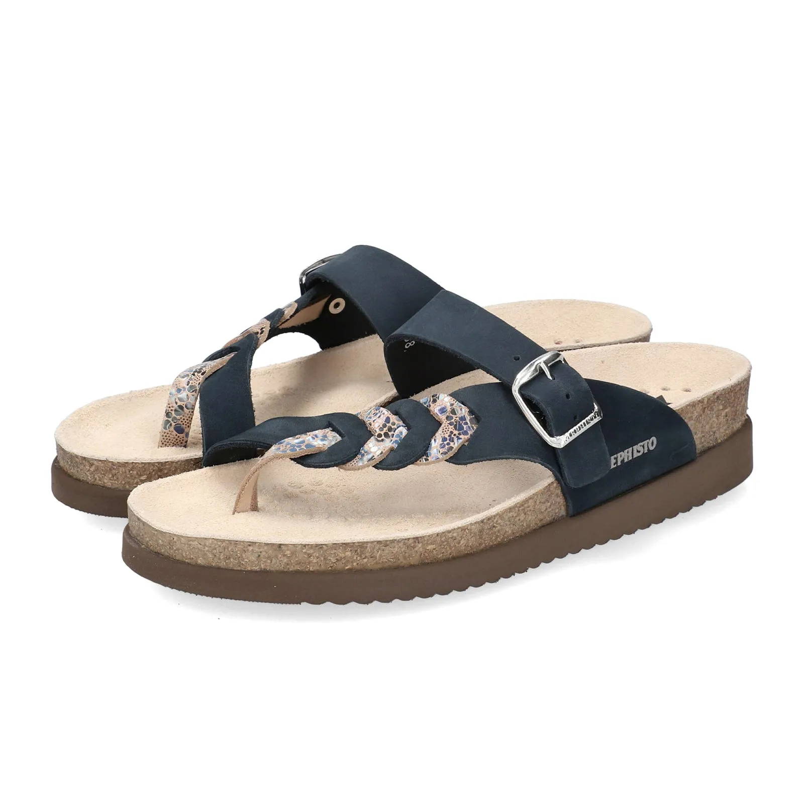 Mephisto Heleonore Sandal (Women) - Navy Sandalbuck/Mistic