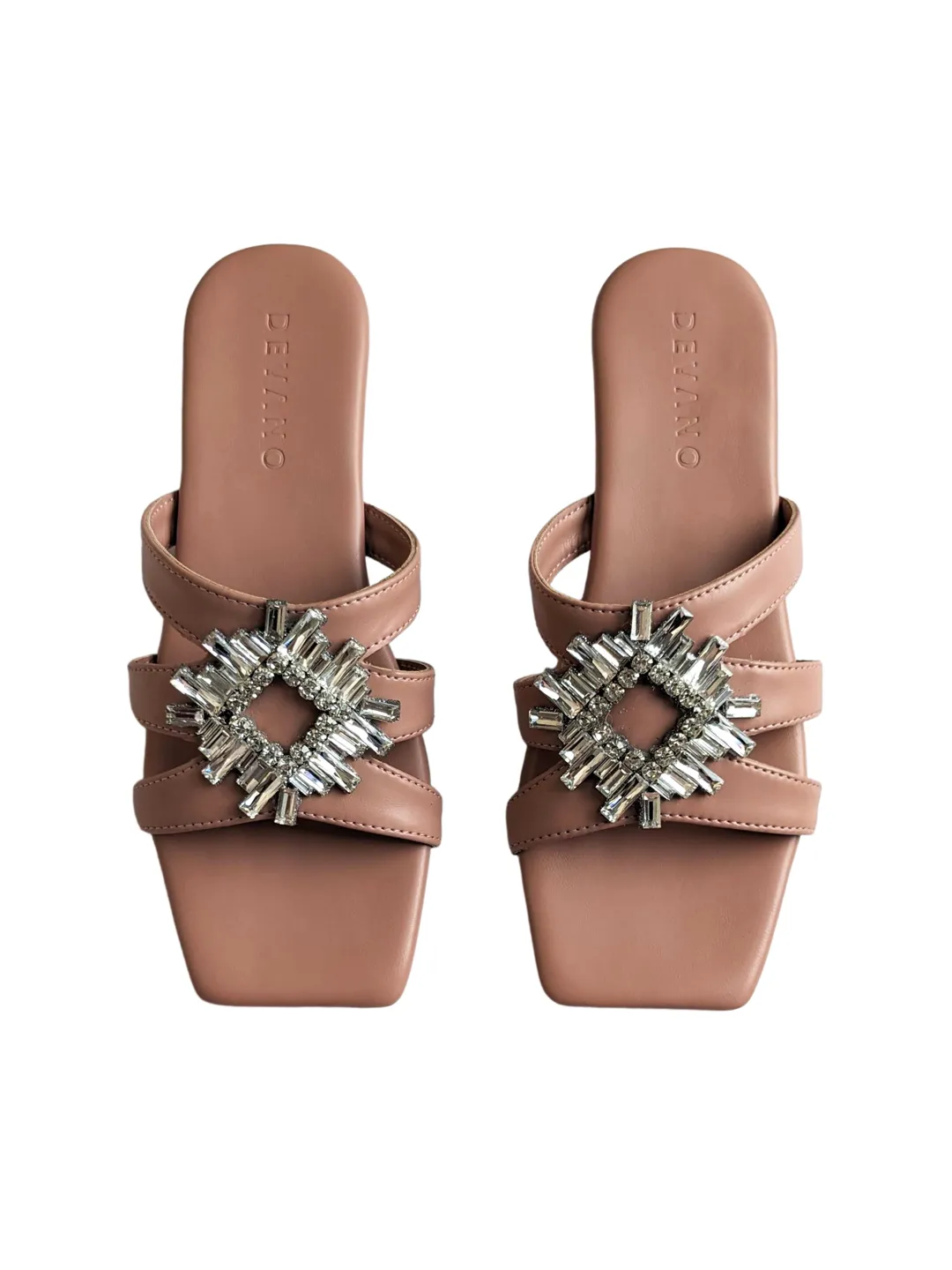 Mia Crystal Sliders Blush