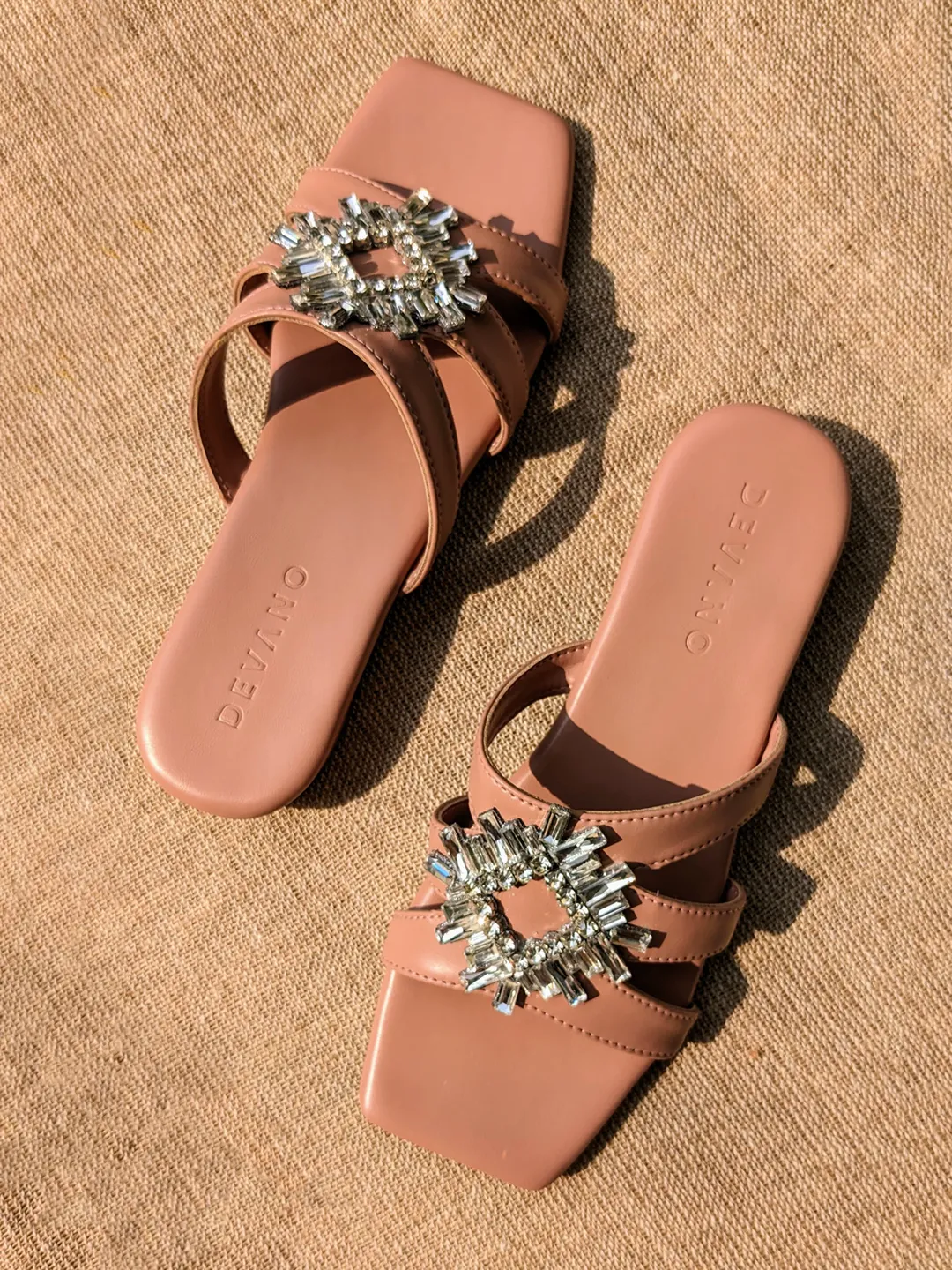 Mia Crystal Sliders Blush