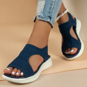 Peep Toe Solid Color Sandals (multiple color options)