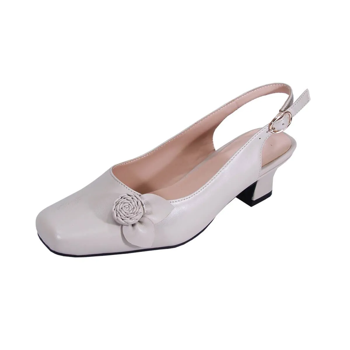 PEERAGE Cheryl Women's Wide Width Leather Slingback Pumps