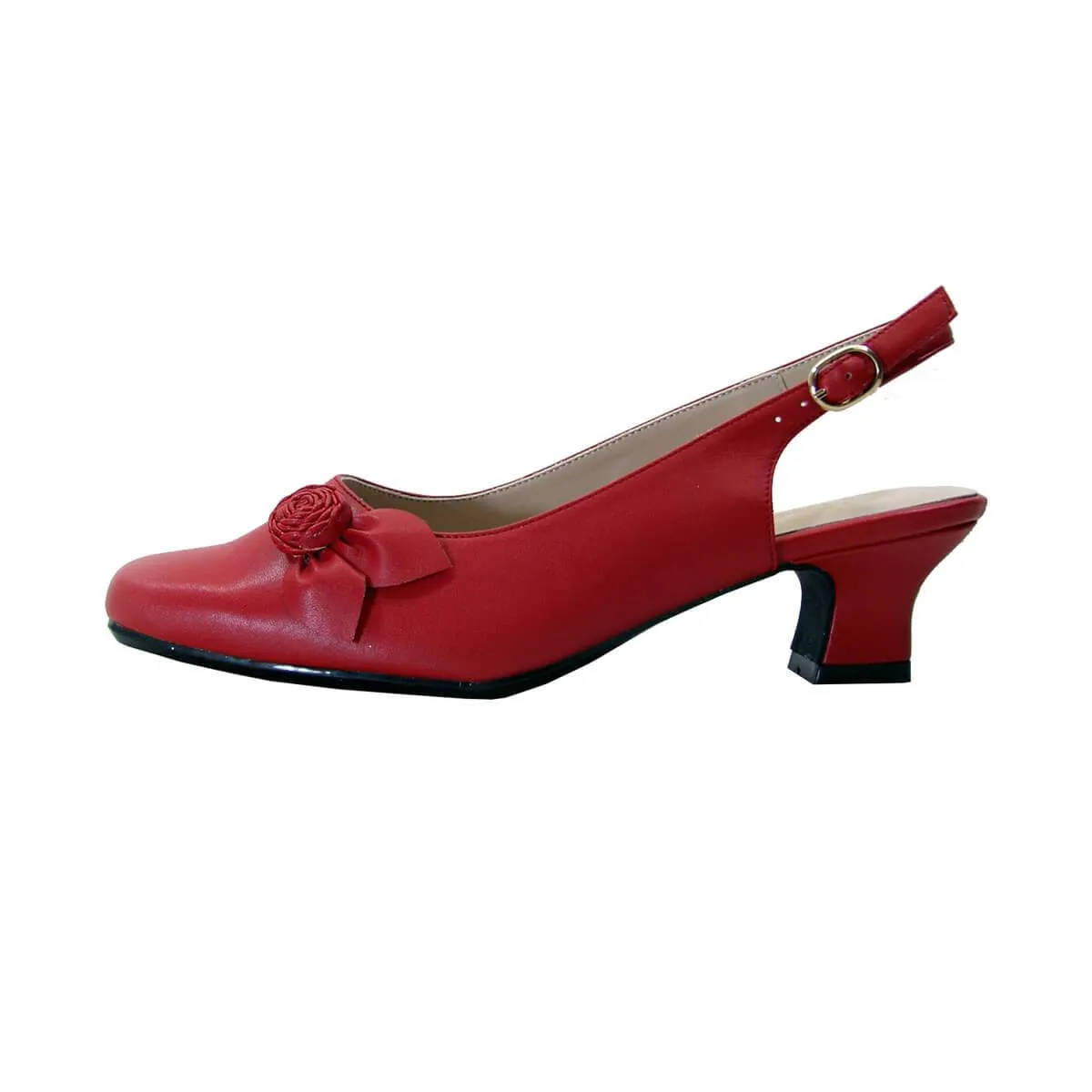 PEERAGE Cheryl Women's Wide Width Leather Slingback Pumps
