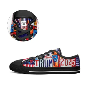 Personalized Trump 2025 Victory Sneakers, Custom Canvas Casual Shoes, Unisex Shoes