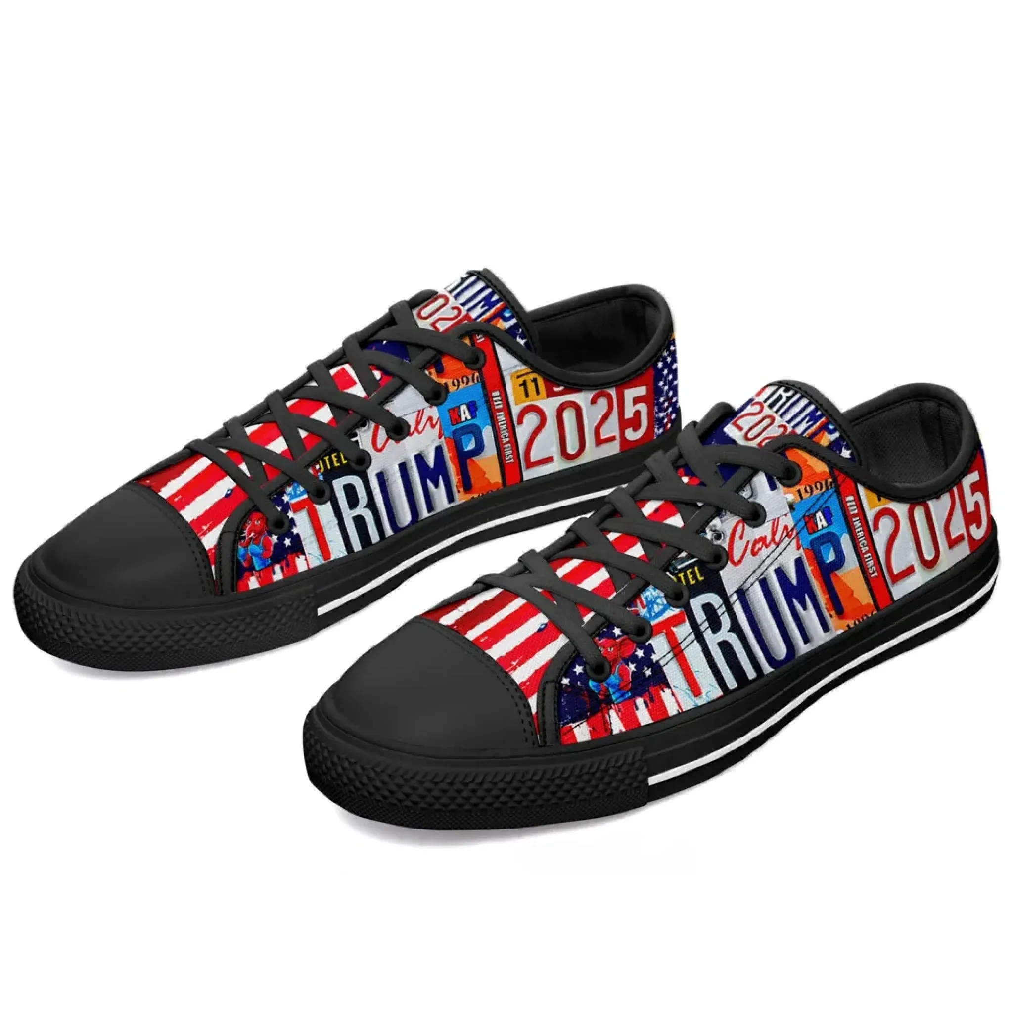 Personalized Trump 2025 Victory Sneakers, Custom Canvas Casual Shoes, Unisex Shoes