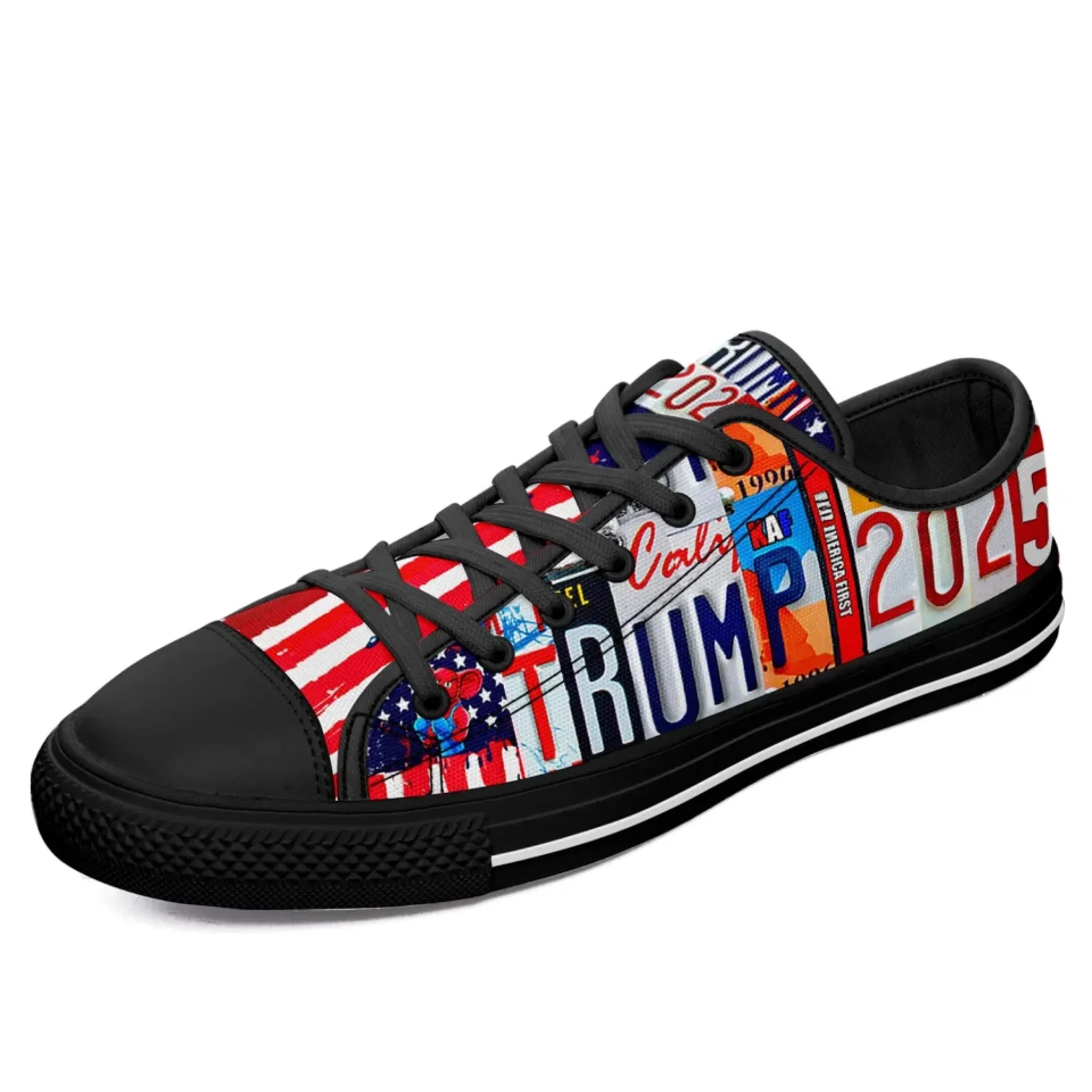 Personalized Trump 2025 Victory Sneakers, Custom Canvas Casual Shoes, Unisex Shoes