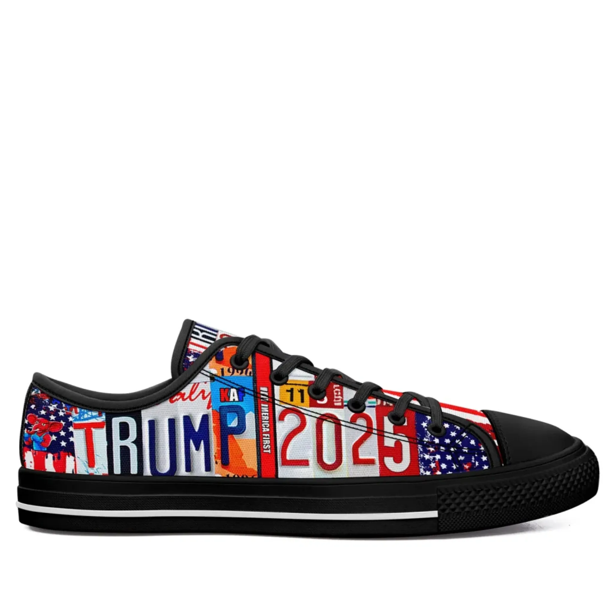 Personalized Trump 2025 Victory Sneakers, Custom Canvas Casual Shoes, Unisex Shoes
