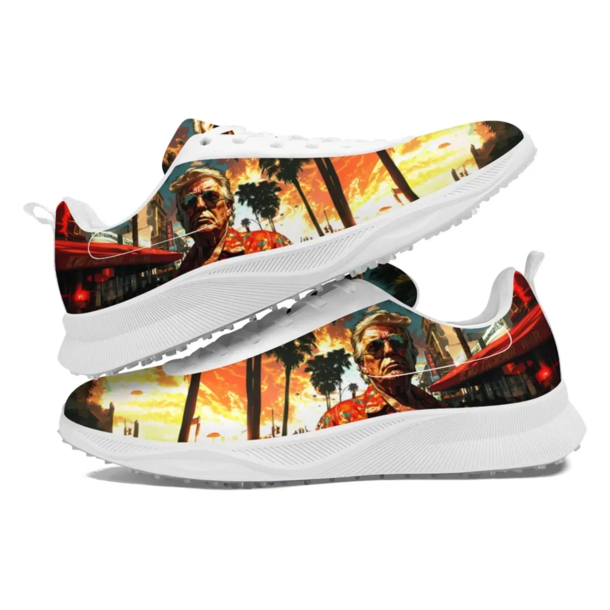 Personalized Trump Sneakers, Custom Patriotic and Pride Shoes, Premium Golf Shoes