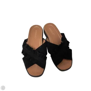 Sandals Flats By Vionic In Black, Size: 7