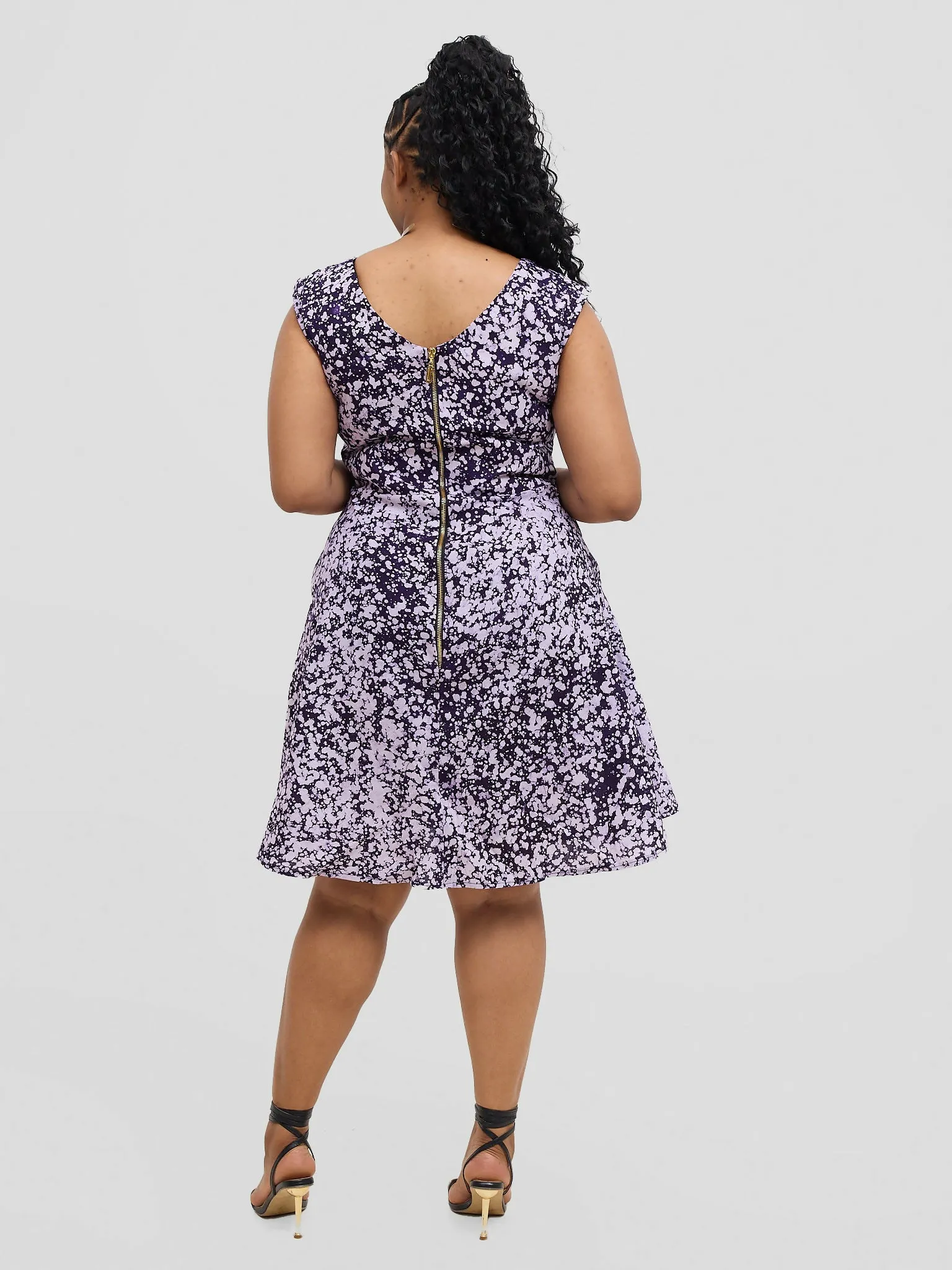 The Fashion Frenzy Keino Skater Dress - Blue