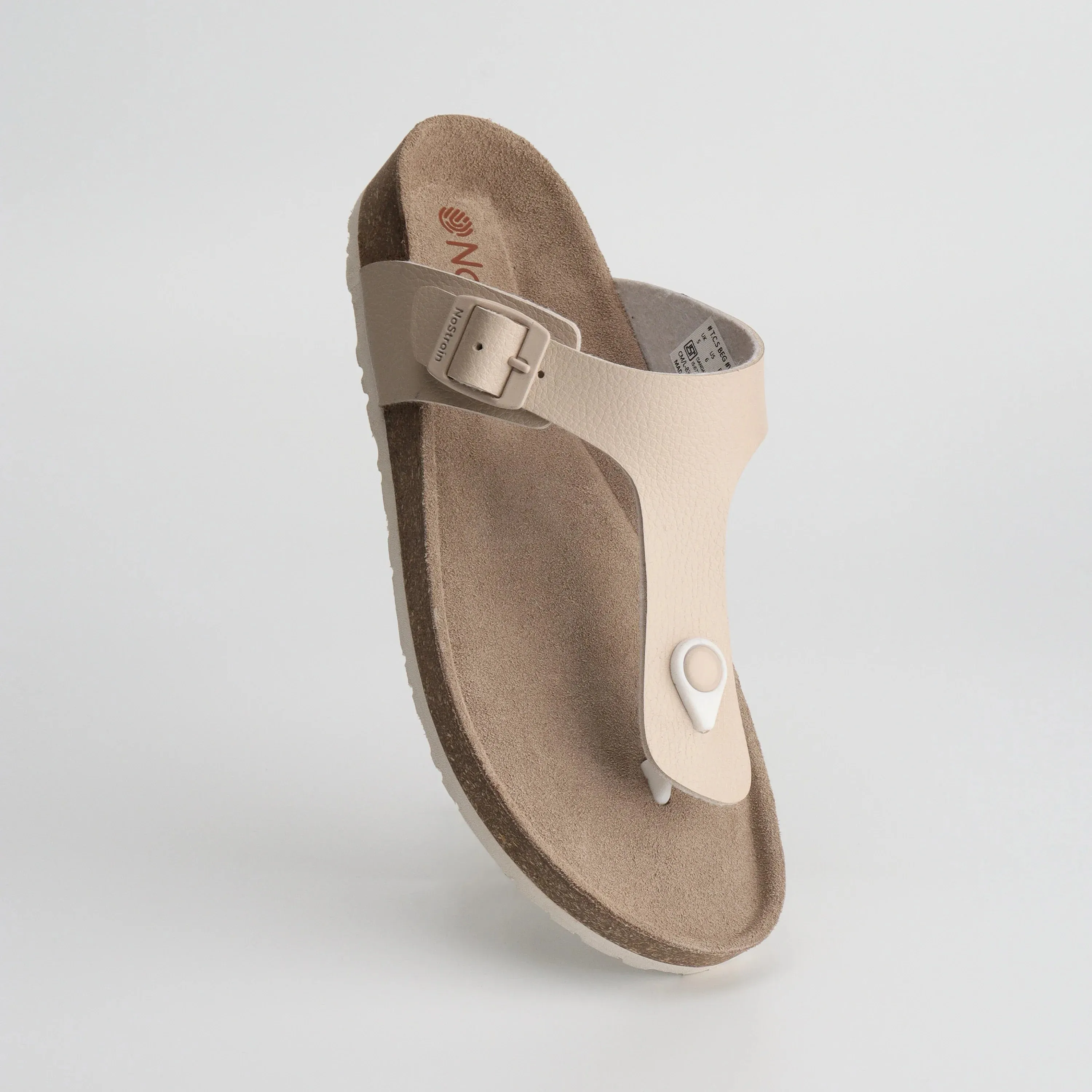 Thong Cork Ladies Leather Sandals 2.O – Beige