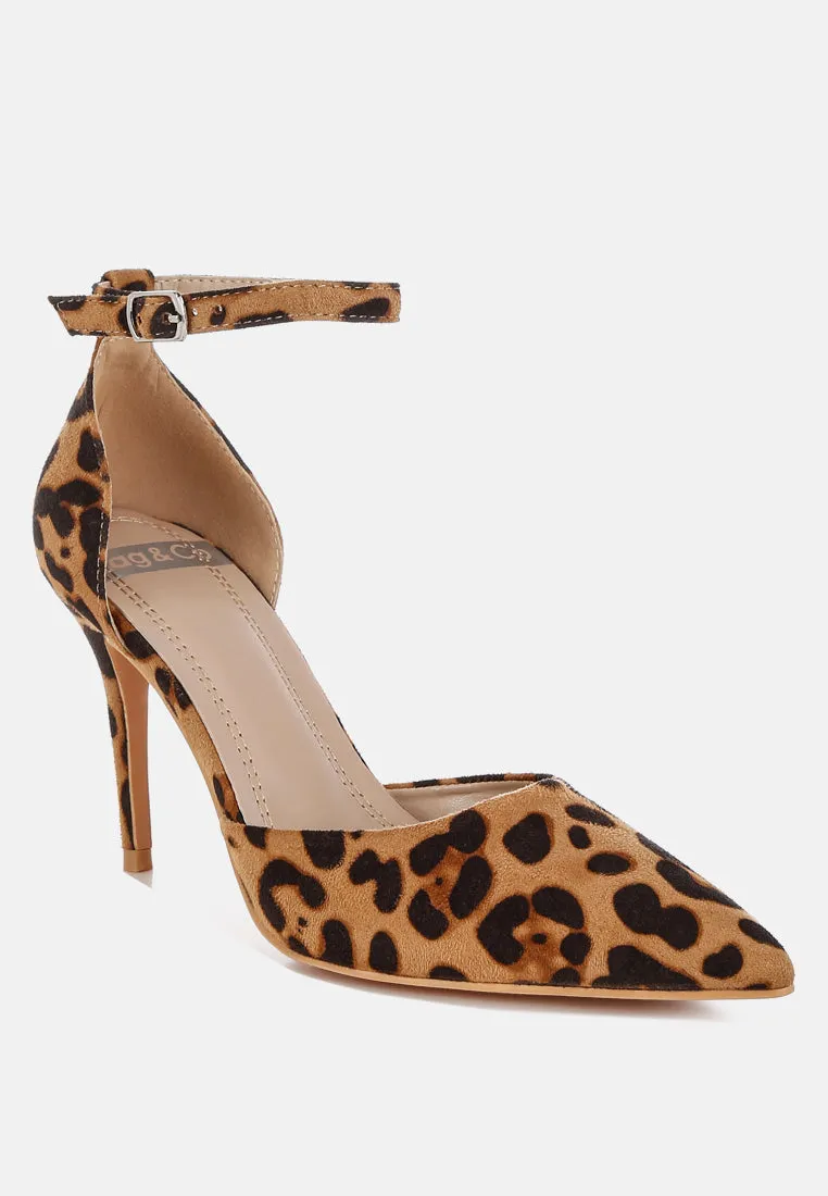 Ushra Microfiber Stiletto Sandals