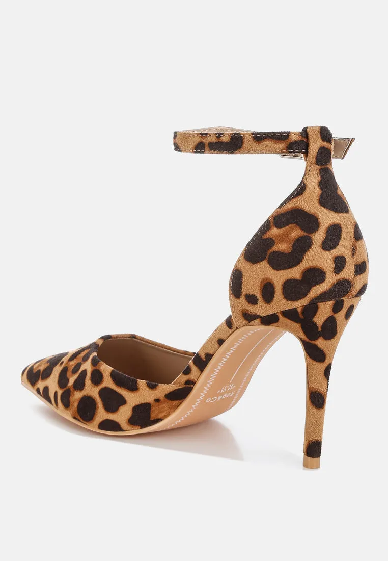 Ushra Microfiber Stiletto Sandals