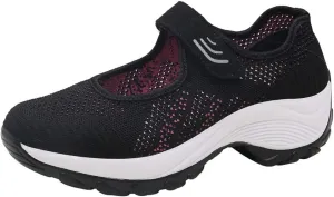 Women's Fashion Sneaker Mesh Slip On Black Non Slip Shoes for Women Comfortable Men's Running Shoes White Loafers Shoes for Women Womens Leopard Sneakers