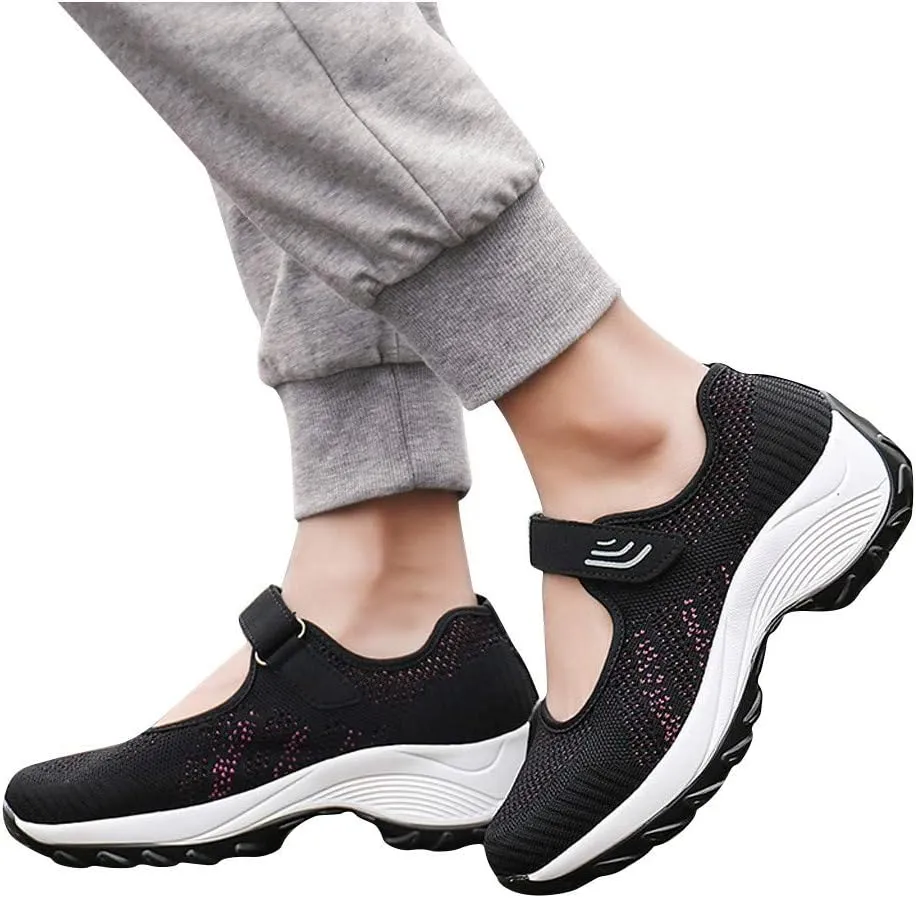 Women's Fashion Sneaker Mesh Slip On Black Non Slip Shoes for Women Comfortable Men's Running Shoes White Loafers Shoes for Women Womens Leopard Sneakers